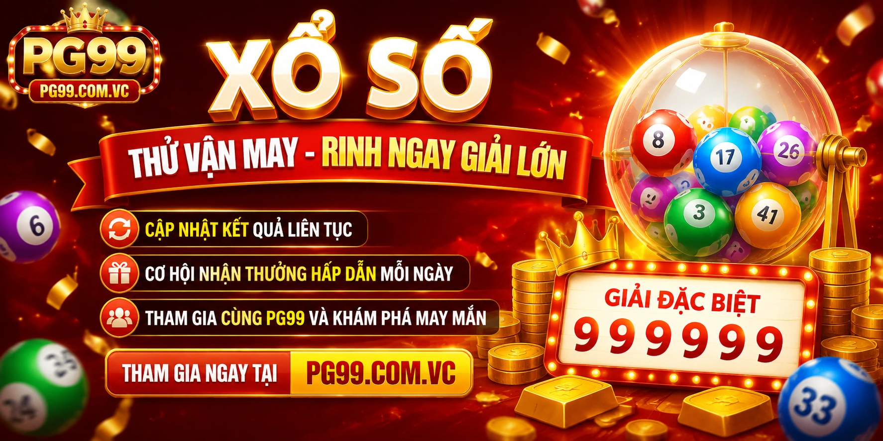 Trải nghiệm người chơi xổ số PG99